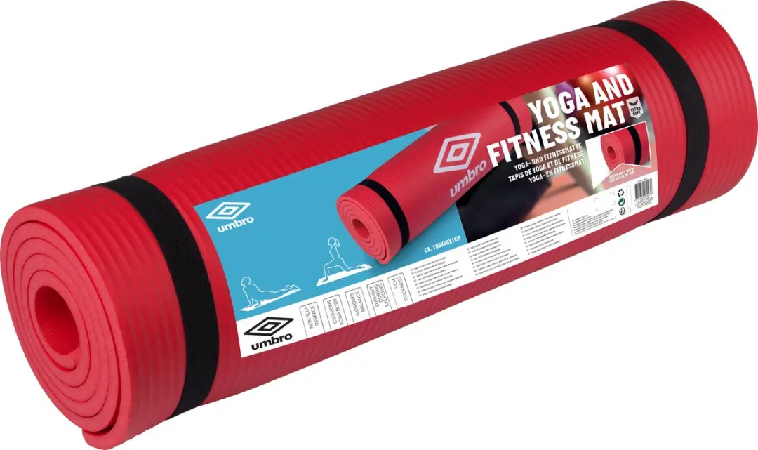 Umbro Yoga Mat 190x58cm - 1cm - Rood