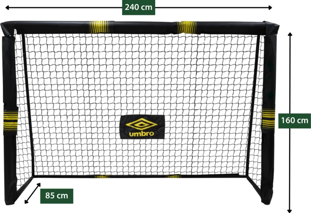 Umbro Voetbaldoel 240x160x85cm - Zwart/Geel