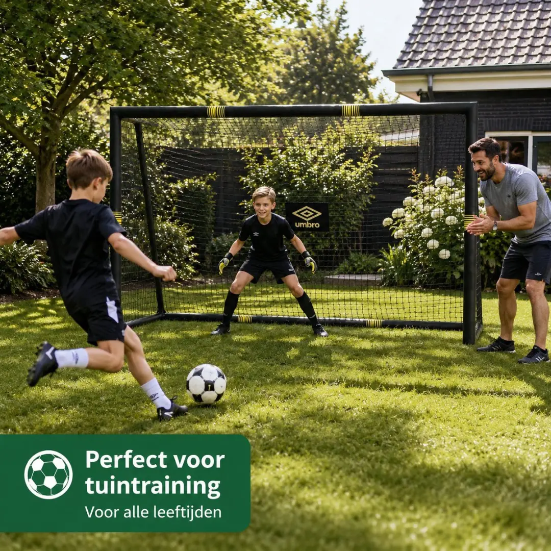 Umbro Voetbaldoel 240x160x85cm - Zwart/Geel