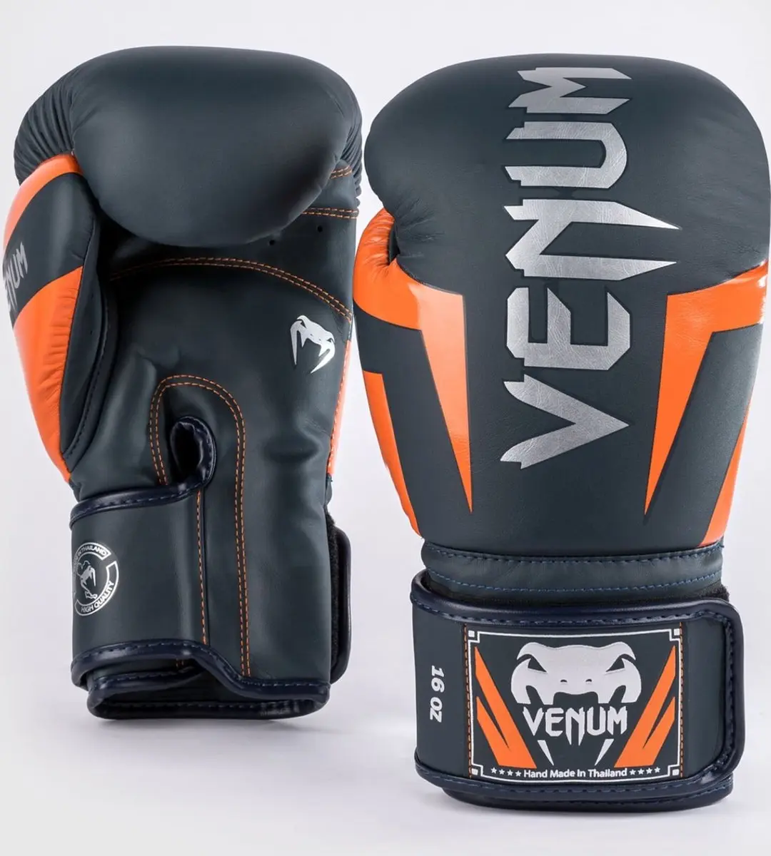 Venum Elite (Kick)Bokshandschoenen 10 oz - Navy/Zilver/Oranje