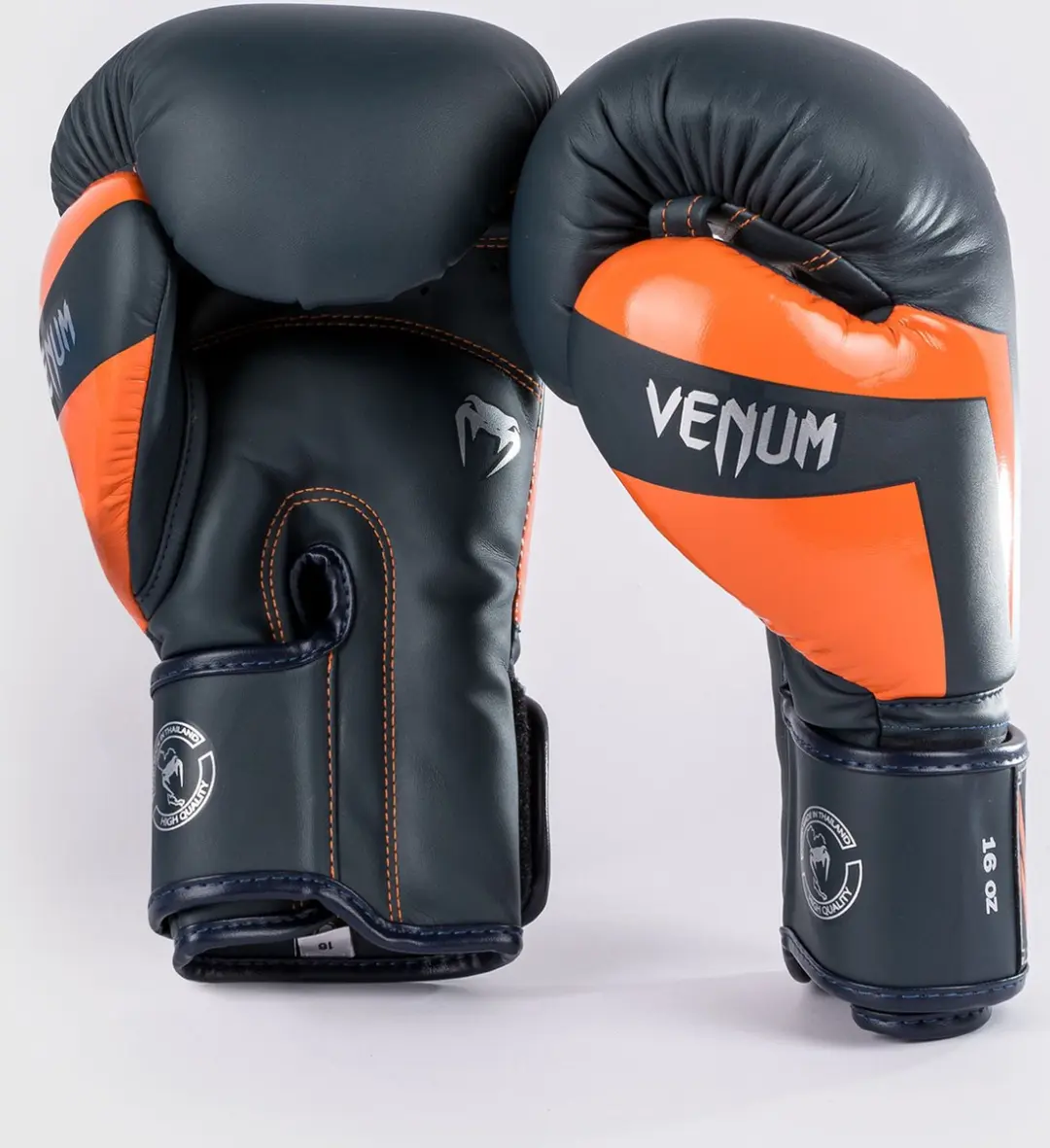 Venum Elite (Kick)Bokshandschoenen 10 oz - Navy/Zilver/Oranje