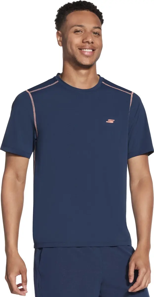 Skechers Go Dri All Day Tee, Mannen, Marineblauw, T-shirt, maat: XL