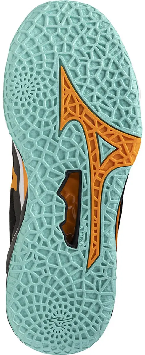 Mizuno Wave Stealth Neo 2 Sportschoenen - 46.5 - Zwart/Tangelo/IJs Groen