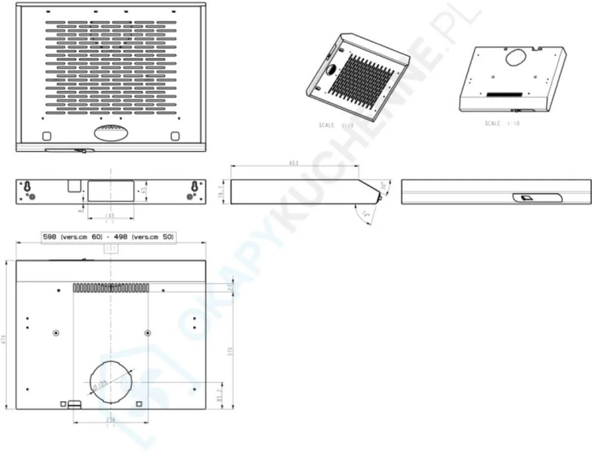 Beko CFB 6310 X Afzuigkap 160m³/u - Roestvrijstaal