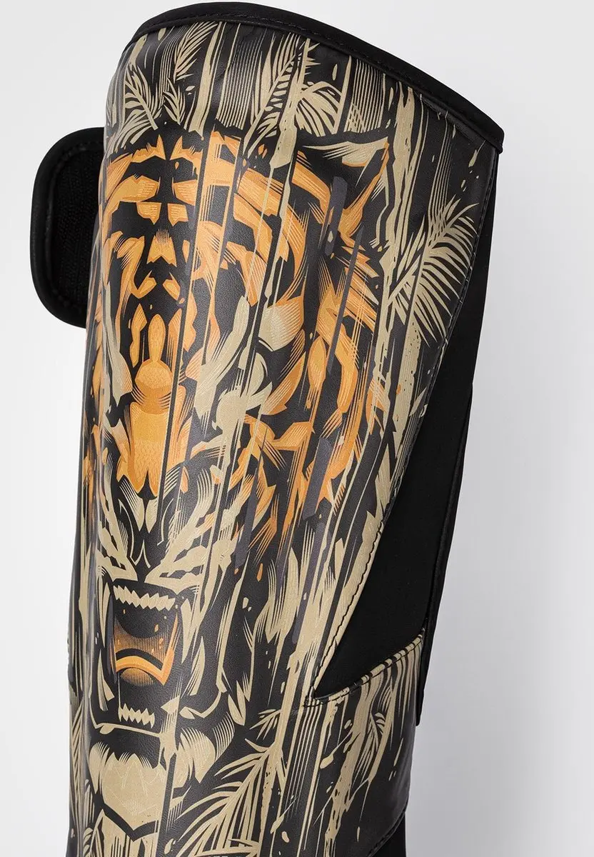 Venum Tiger Scheenbeschermers XL - Zwart Neon Oranje