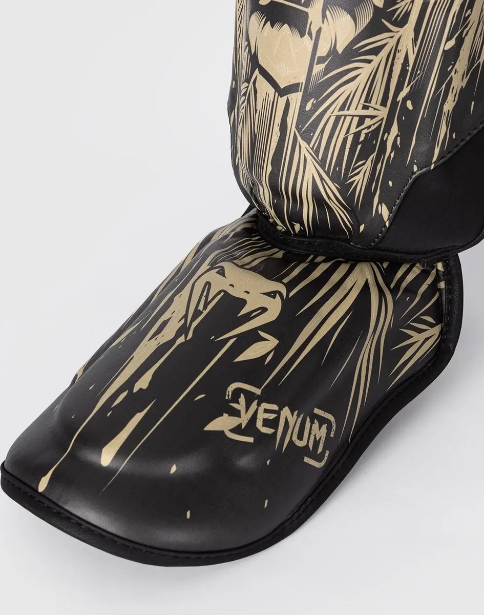 Venum Tiger Scheenbeschermers XL - Zwart Neon Oranje