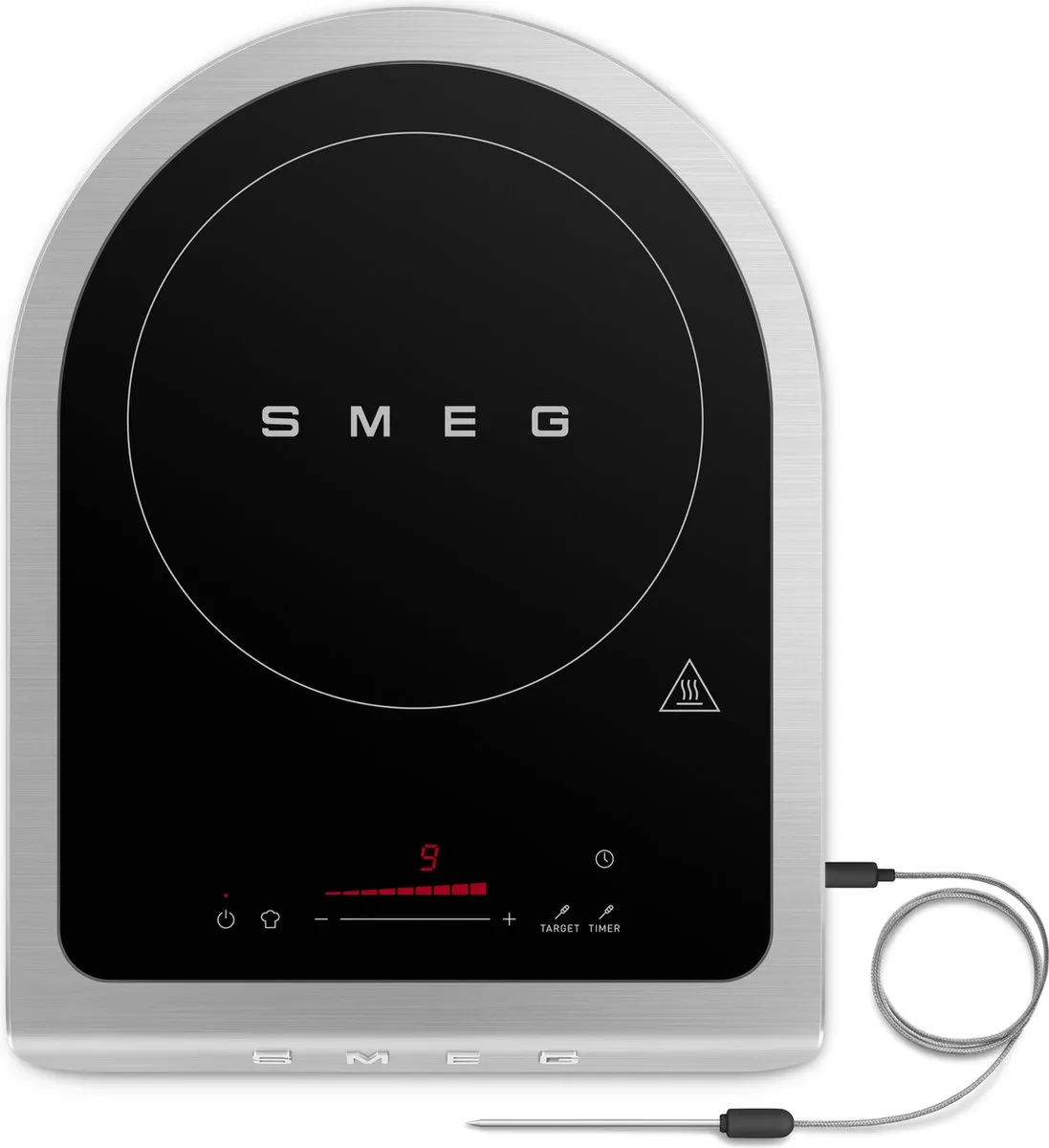 SMEG PIC01BLMEU - Vrijstaande inductiekookplaat - Mat Zwart - Collezione - 2100 Watt - Incl. externe temperatuursonde