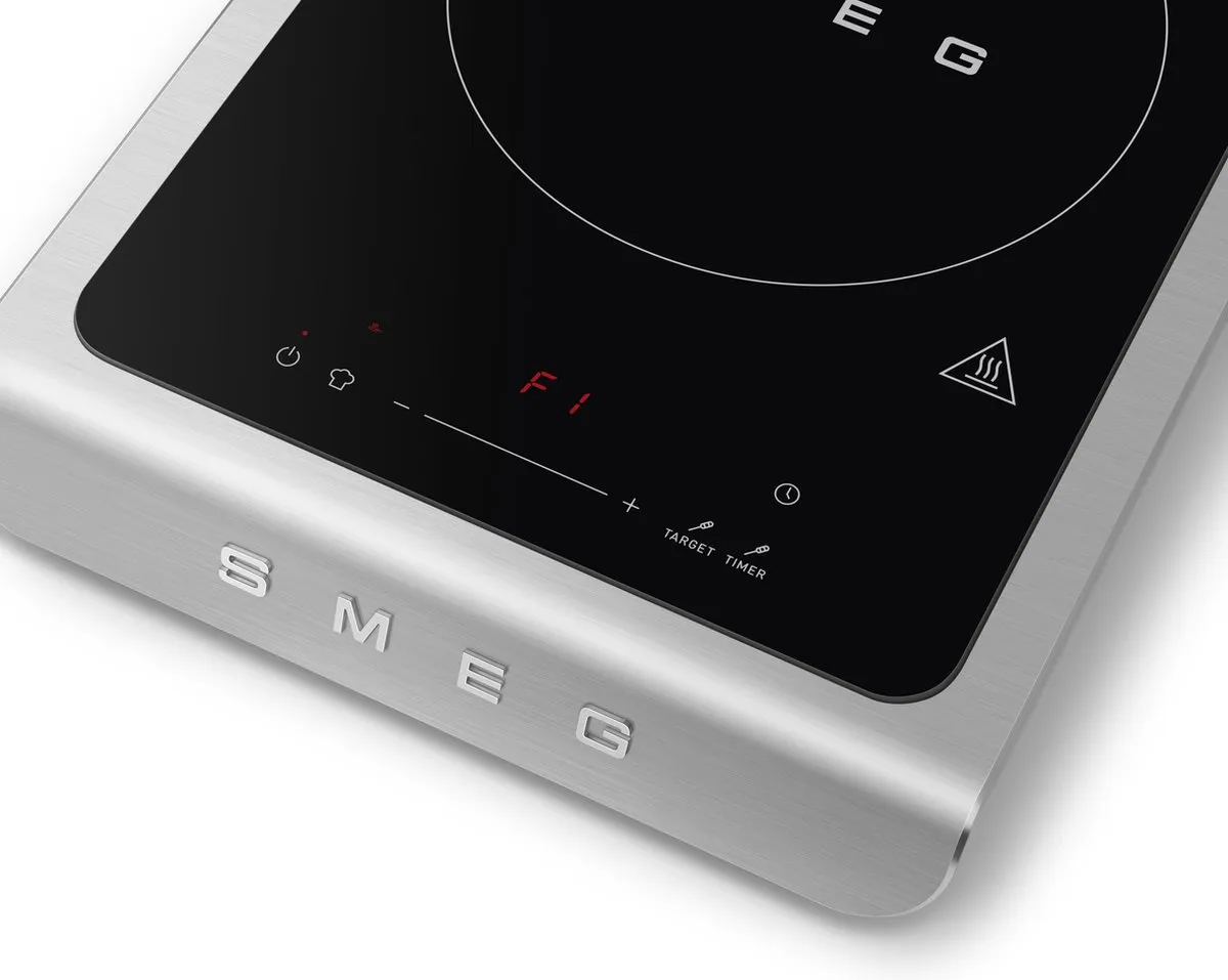 SMEG PIC01BLMEU - Vrijstaande inductiekookplaat - Mat Zwart - Collezione - 2100 Watt - Incl. externe temperatuursonde