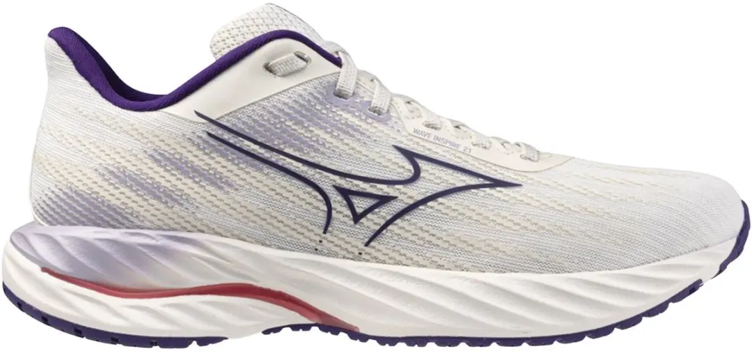 Mizuno Wave Inspire 21 Sportschoenen 38.5 - Offwhite/Dark Purple - afbeelding 6 van 6