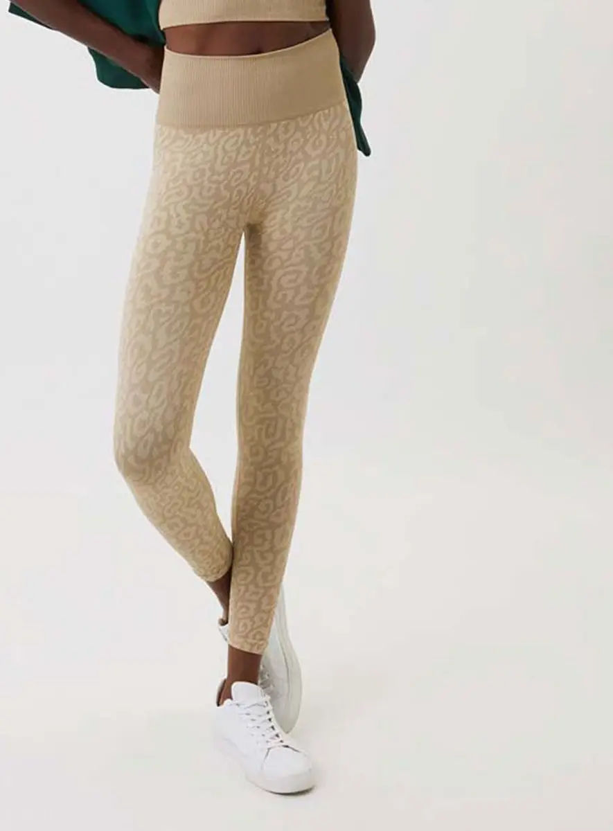 Björn Borg Dames Seamless Sportlegging Beige M/L - afbeelding 6 van 6
