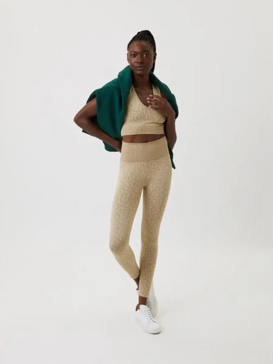 Björn Borg Dames Seamless Sportlegging Beige M/L