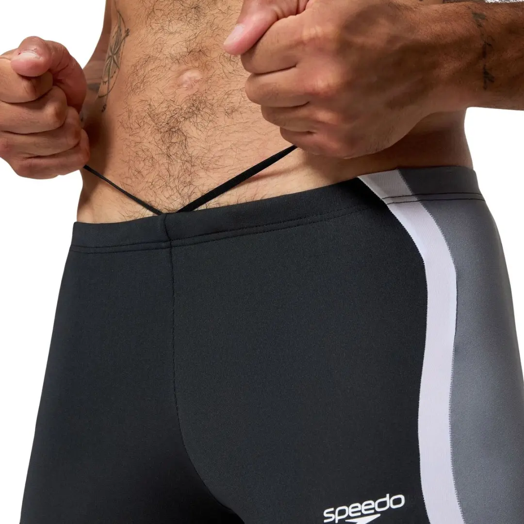 Speedo Solid Splice Aquashort Heren Zwemshort M - Zwart/Grijs