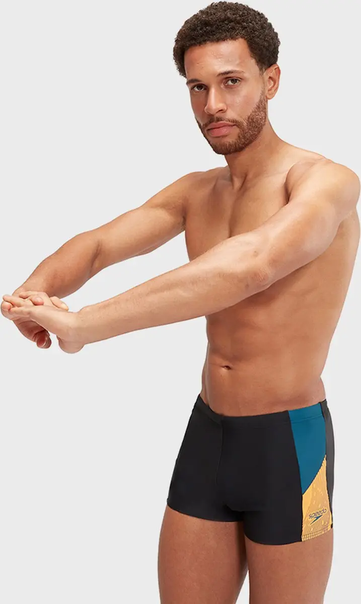 Speedo Dive Aquashort Heren Sportzwembroek - Maat 4 - Zwart/Blauw