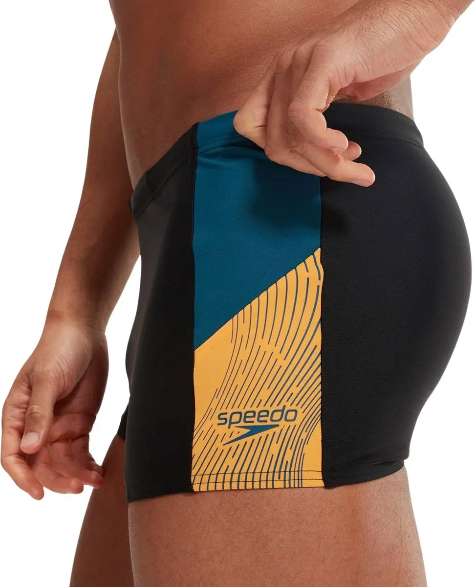 Speedo Dive Aquashort Heren Sportzwembroek - Maat 4 - Zwart/Blauw