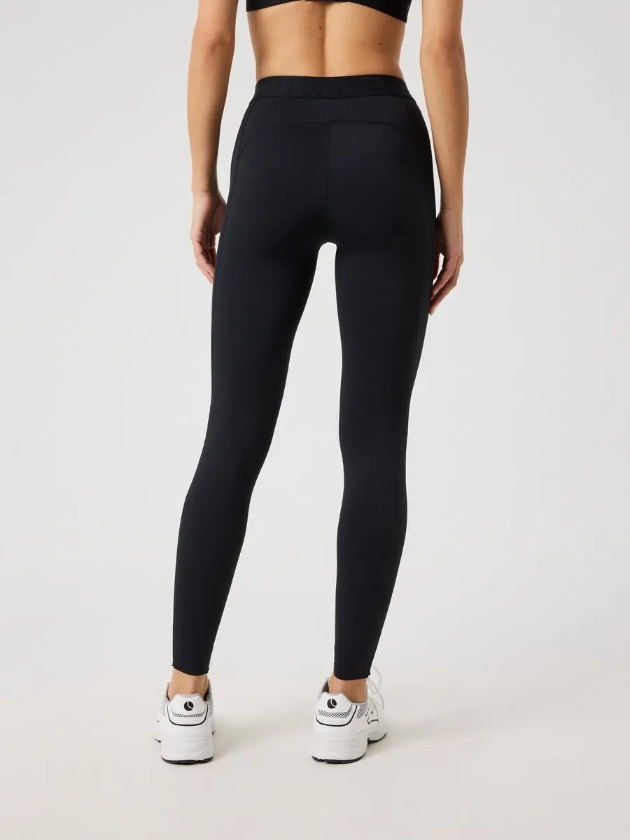 Björn Borg Lange Sportbroek Dames L - Gerecycled Polyester - Zwart
