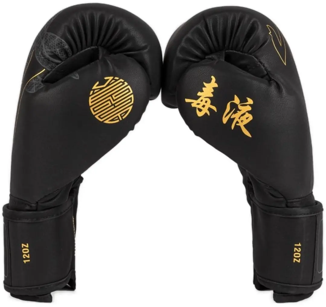 Venum Serpenti Bokshandschoenen 16 OZ - Zwart/Zilver/Goud