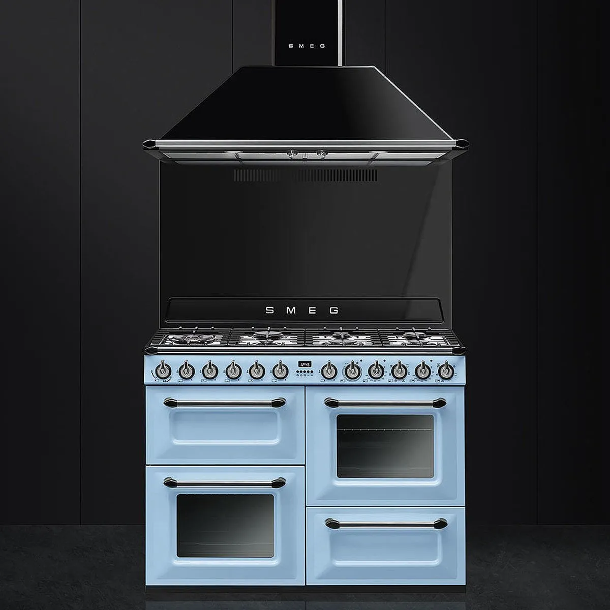 Smeg KT110BLE Wandschouw Afzuigkap - 820 m³/u - Zwart