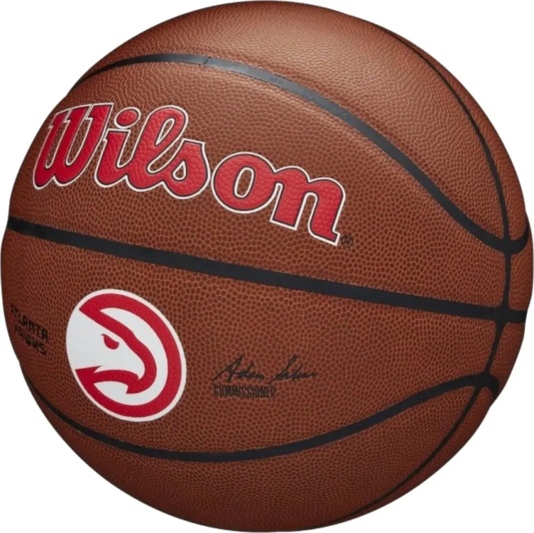 Wilson NBA Team Alliance Atlanta Hawks Basketbal - Rood - afbeelding 6 van 6