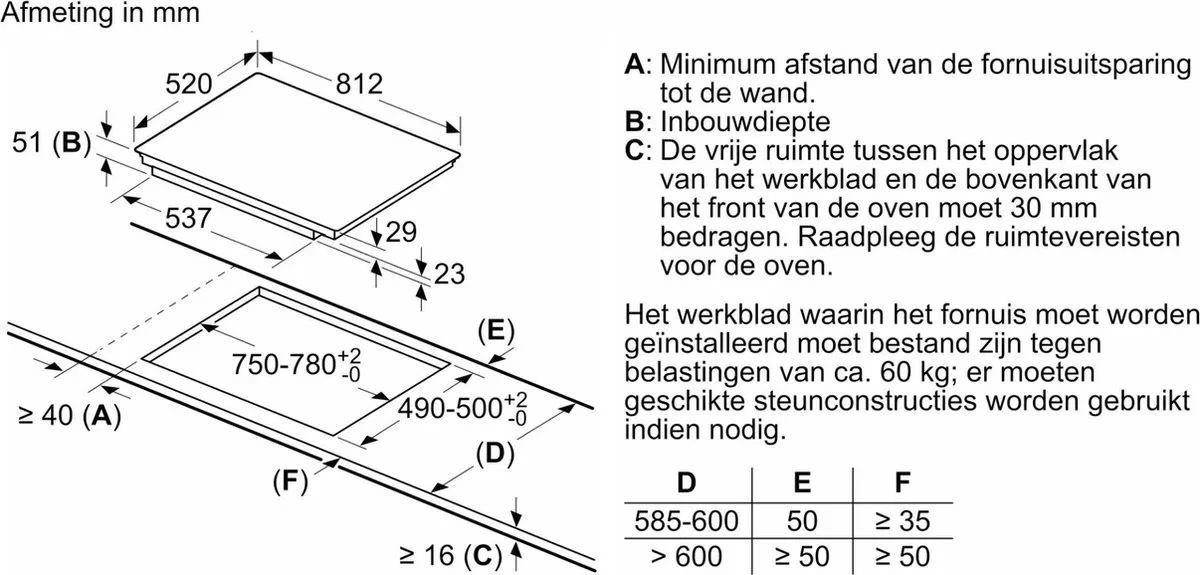 Siemens EX875LVC1E Inbouw Inductiekookplaat 5 Zones - Zwart