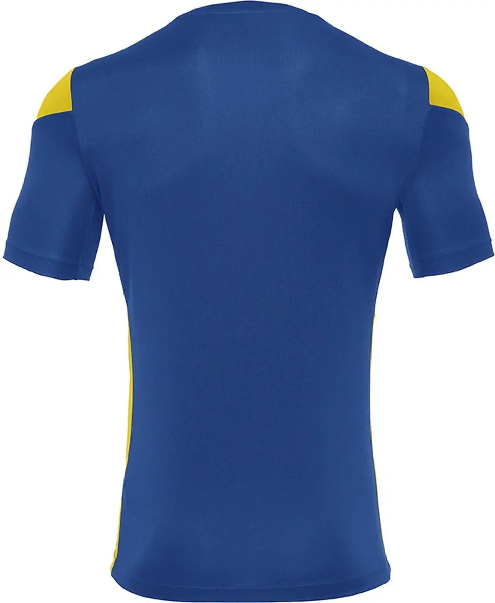 Macron Polis Shirt Korte Mouw Kinderen 140 - Royal/Geel
