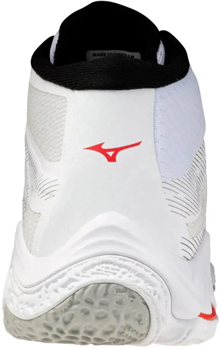 Mizuno Wave Lightning Elite Mid Sportschoenen 44.5 - Wit/Zwart/Rood