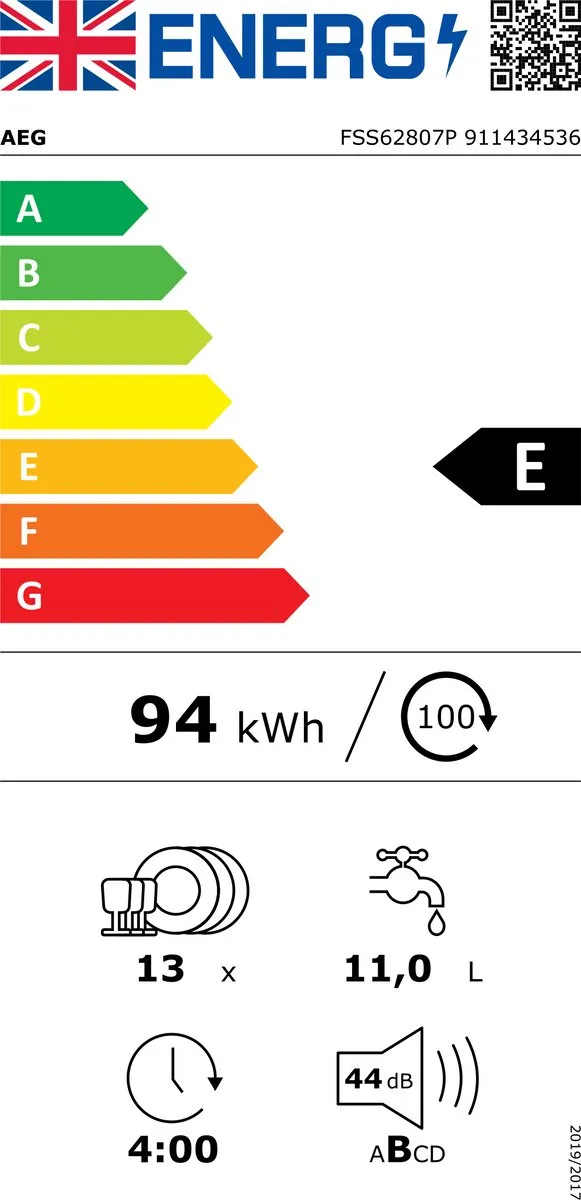 AEG FSS62807P ProClean Inbouwvaatwasser 13 Couverts