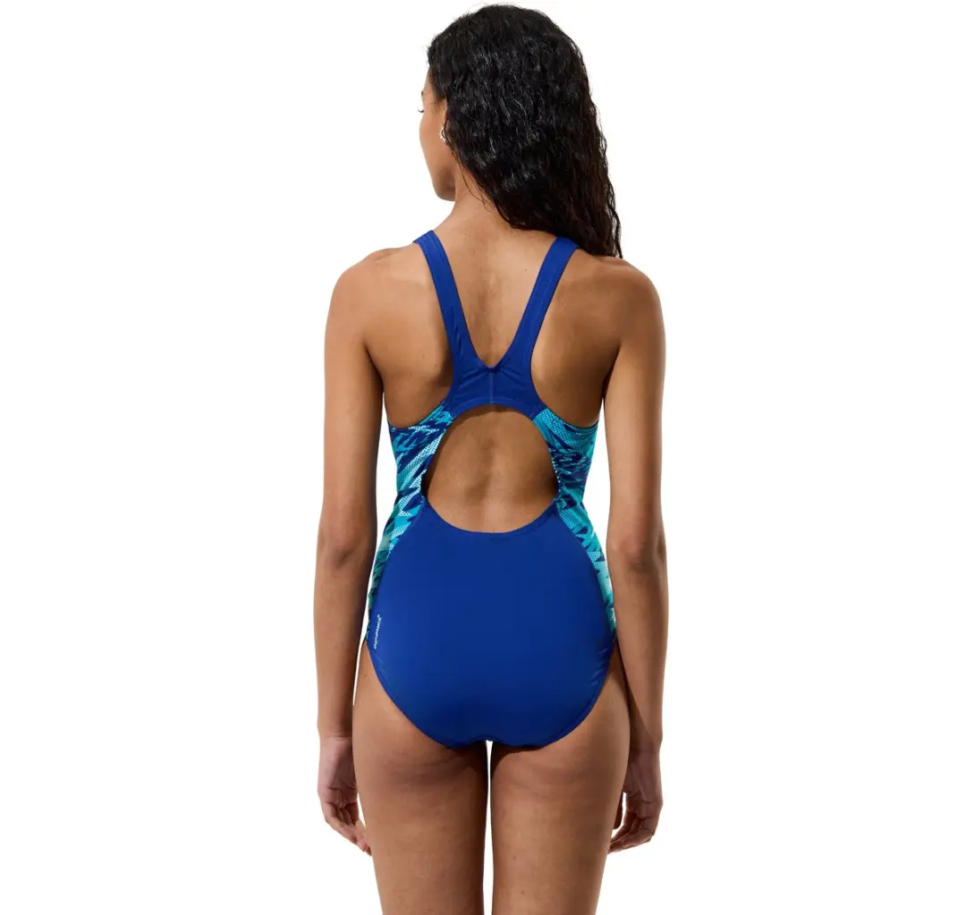 Speedo Hyperboom Splice Muscleback Badpak Dames - 44 - Blauw