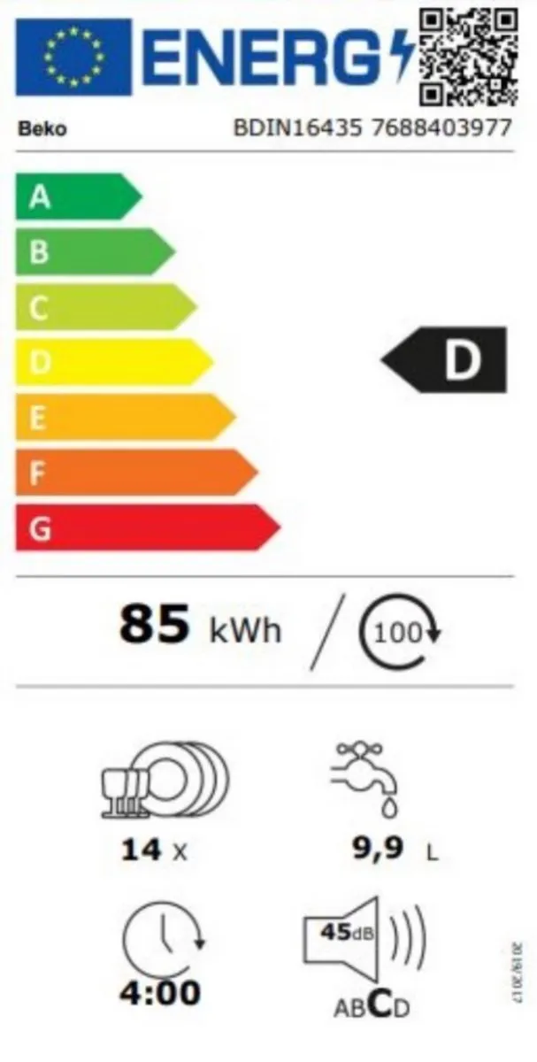 Beko BDIN16435 Inbouw Vaatwasser 14 Couverts