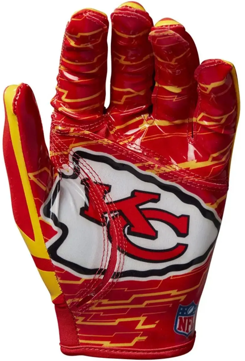 Wilson Kansas City Chiefs Stretch Catcher's Gloves Junior - Rood/Geel