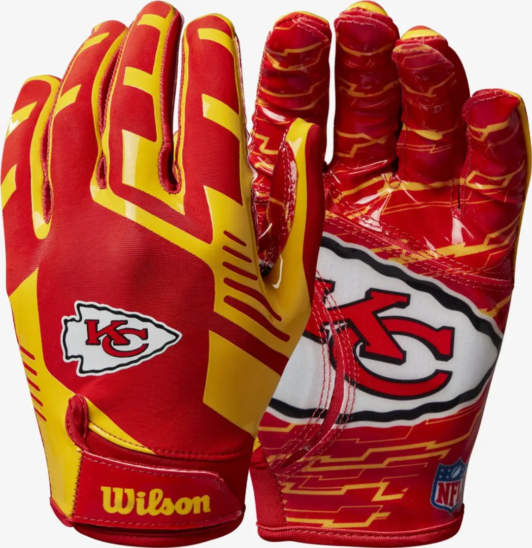 Wilson Kansas City Chiefs Stretch Catcher's Gloves Junior - Rood/Geel