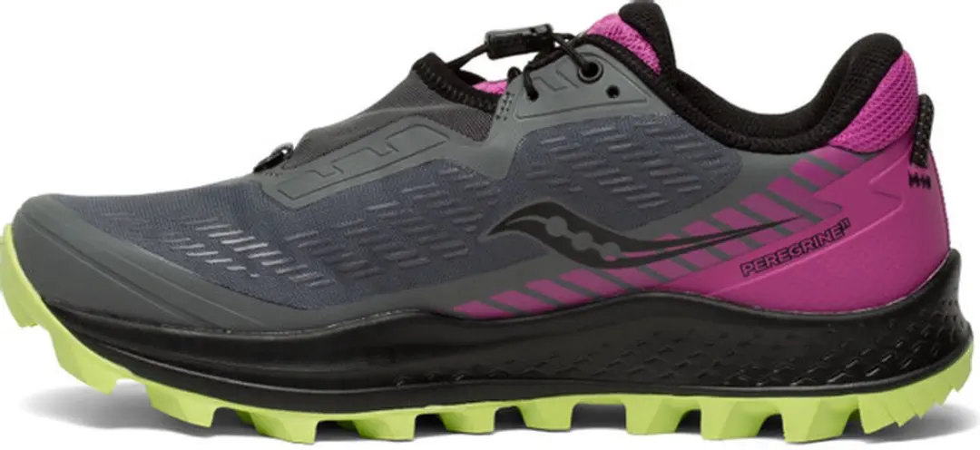 Saucony Peregrine 11 ST Dames Trailhardloopschoenen - grijs/roze