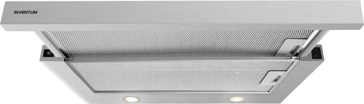 Inventum AKV6004RVS vlakscherm afzuigkap 60 cm - Afzuigcapaciteit 325 m3/h - Geschikt voor grote keuken - 3 standen - Ledspots - Luchtafvoer en recirculatie - RVS