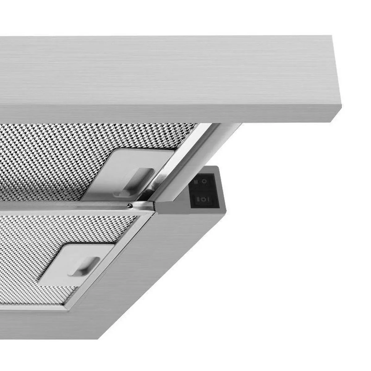 Inventum AKV6004RVS vlakscherm afzuigkap 60 cm - Afzuigcapaciteit 325 m3/h - Geschikt voor grote keuken - 3 standen - Ledspots - Luchtafvoer en recirculatie - RVS