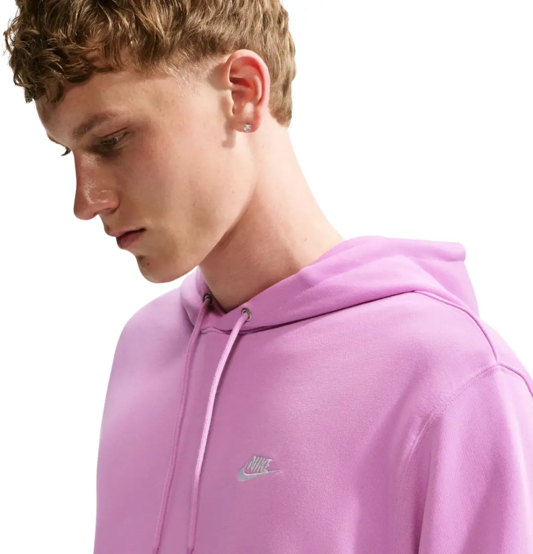 Nike Club FT PO Hoodie Heren - Roze M