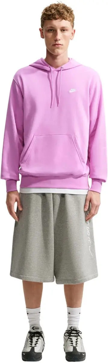 Nike Club FT PO Hoodie Heren - Roze M