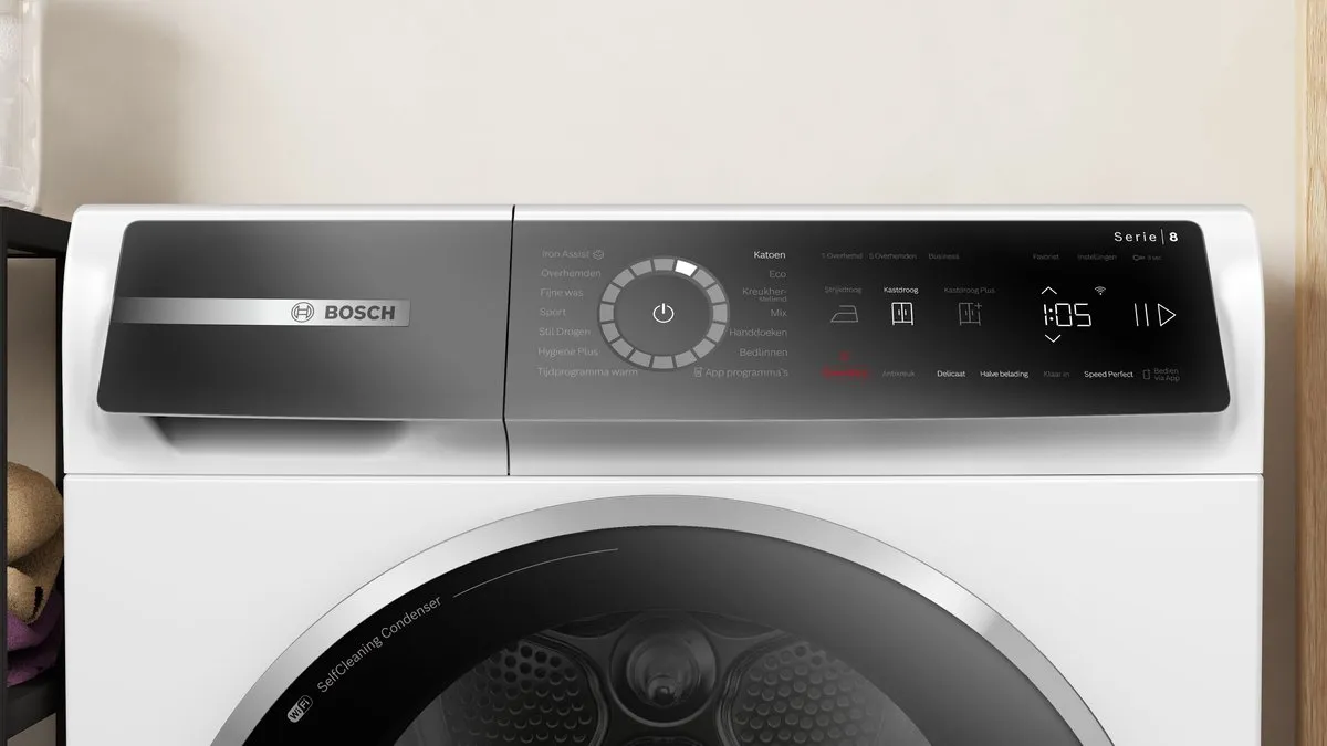 Bosch WQB246CLNL Warmtepompdroger 9kg - Wit - afbeelding 6 van 6