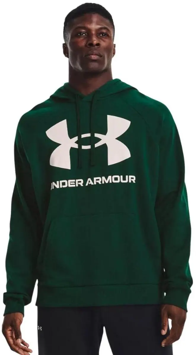 Under Armour Rival Fleece Big Logo HD Hoodie - Heren S - Groen