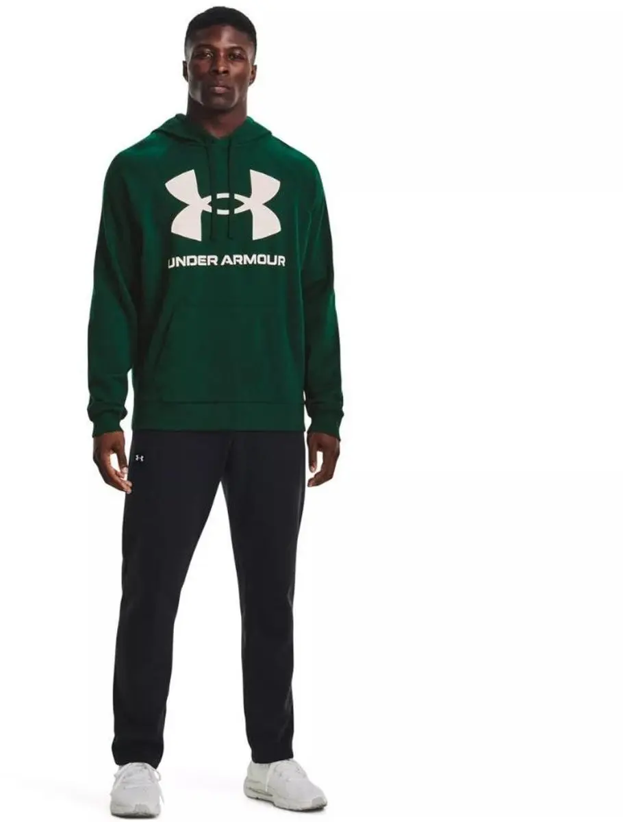 Under Armour Rival Fleece Big Logo HD Hoodie - Heren S - Groen
