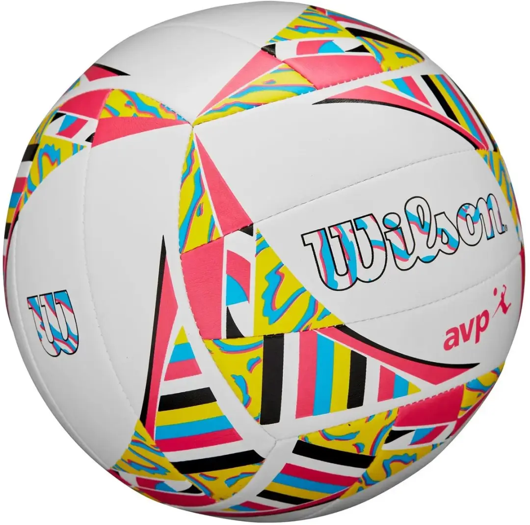 Wilson AVP Movement Volleybal Maat 5 - Blauw/Geel/Zwart/Roz/Wit - afbeelding 6 van 6