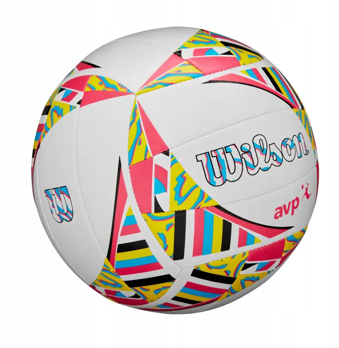 Wilson AVP Movement Volleybal Maat 5 - Blauw/Geel/Zwart/Roz/Wit