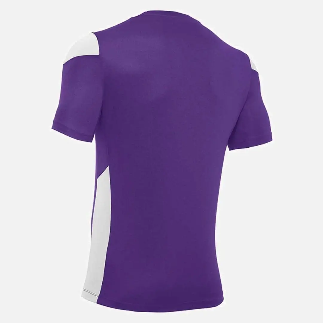 Macron Polis Shirt Korte Mouw Heren - Paars/Wit XXL