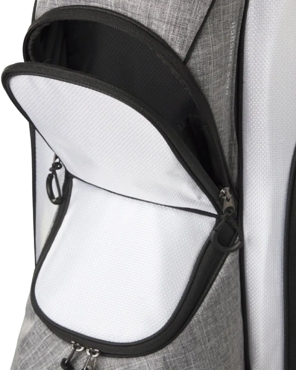 Wilson Feather Cartbag 2026 - 10 Vakken - Zwart/Grijs/Wit