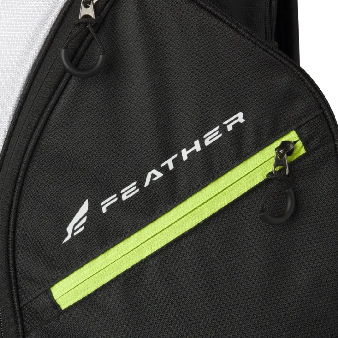 Wilson Feather Cartbag 2026 - 10 Vakken - Zwart/Grijs/Wit