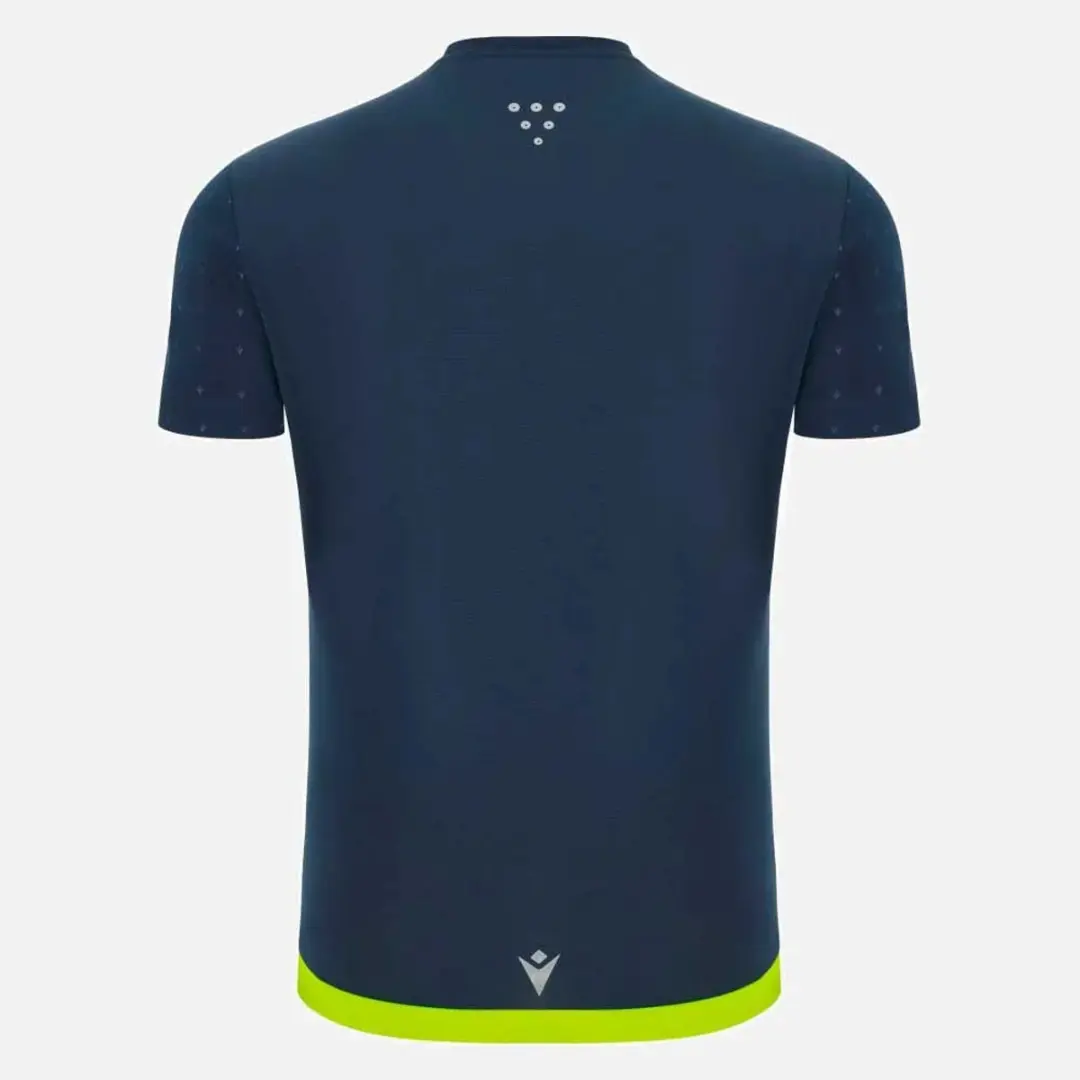 Macron Emeric Reflex T-shirt - S - Deep Blue/Néon Geel