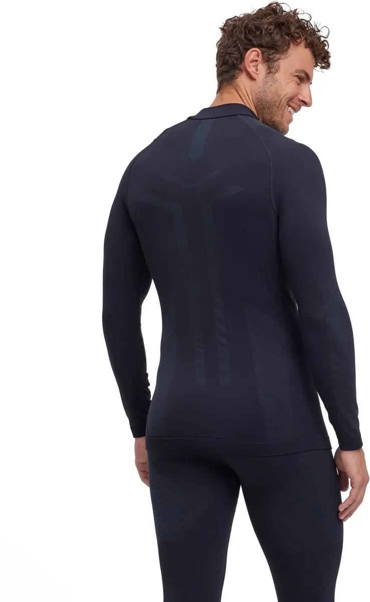 Falke Warm Turtleneck Shirt Heren - S - Zwart