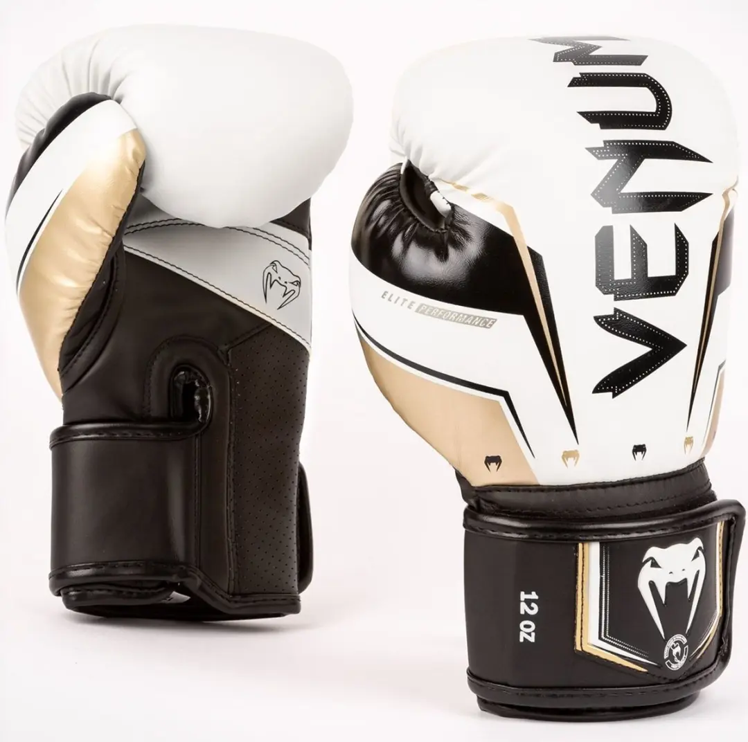 Venum Elite Evo Bokshandschoenen 16 oz - Wit/Goud