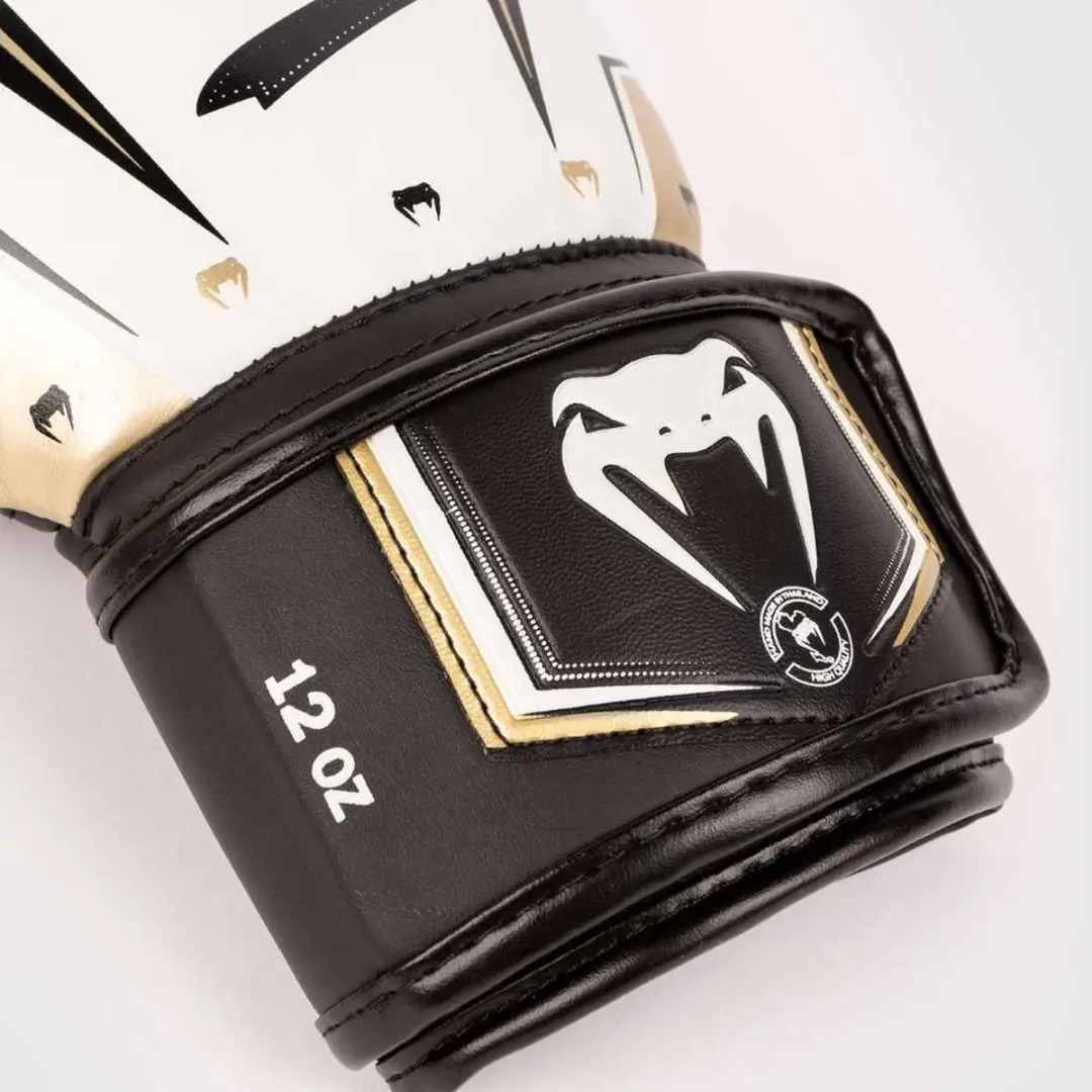 Venum Elite Evo Bokshandschoenen 16 oz - Wit/Goud - afbeelding 6 van 6