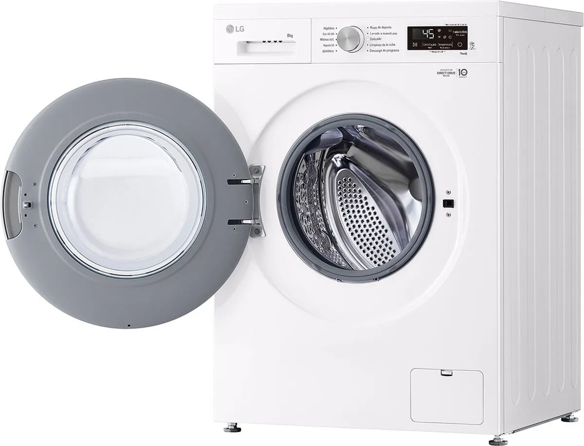 LG F4X1008NWH Wasmachine Voorlader 8 kg 1350 RPM - Wit