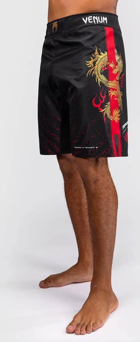 Venum Marshall Law Fightshorts Tekken 8 - XS - Zwart Rood Goud