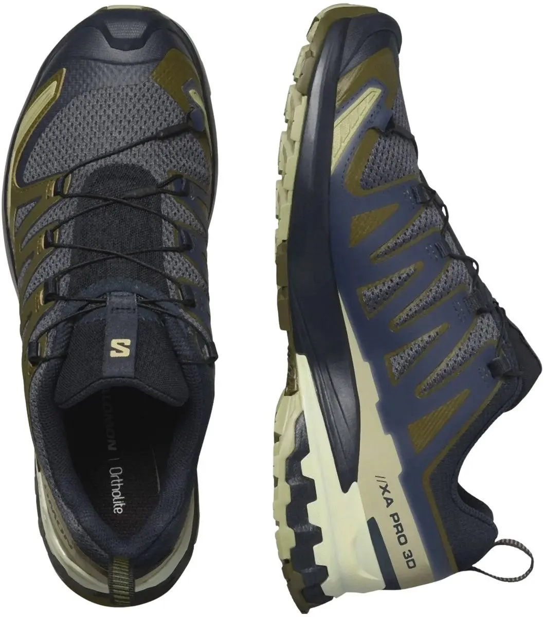 Salomon XA Pro 3D V9 Trailrunningschoenen - Heren 42 - Donkergrijs/Zwart/Groen